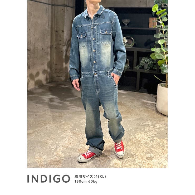 ツナギ デニム ジャンプスーツ[品番：BTJM0000077]｜BEAT JIVE