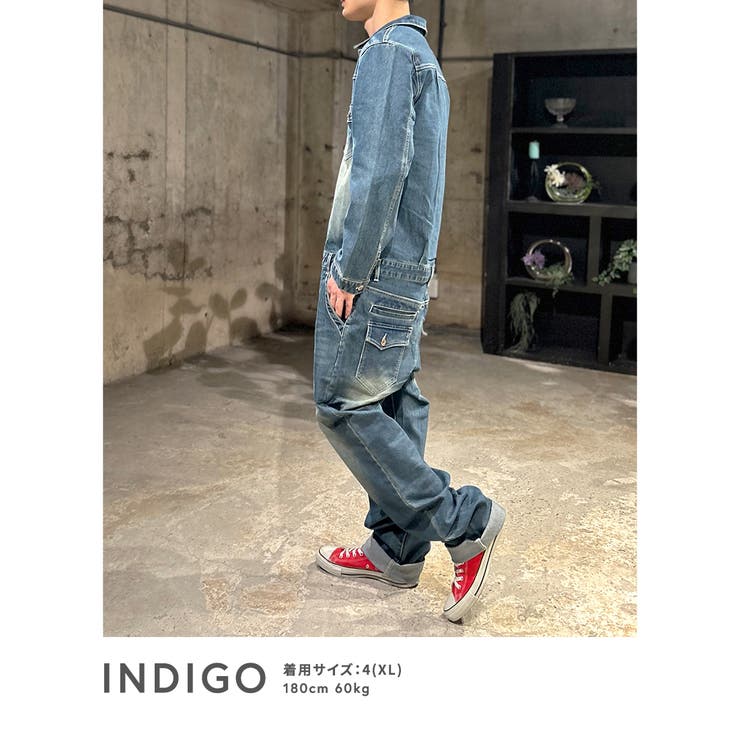 ツナギ デニム ジャンプスーツ[品番：BTJM0000077]｜BEAT JIVE（ビート