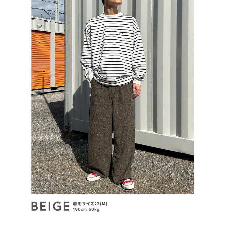 ウールスラックス メンズ ワイドパンツ | BEAT JIVE | 詳細画像4 