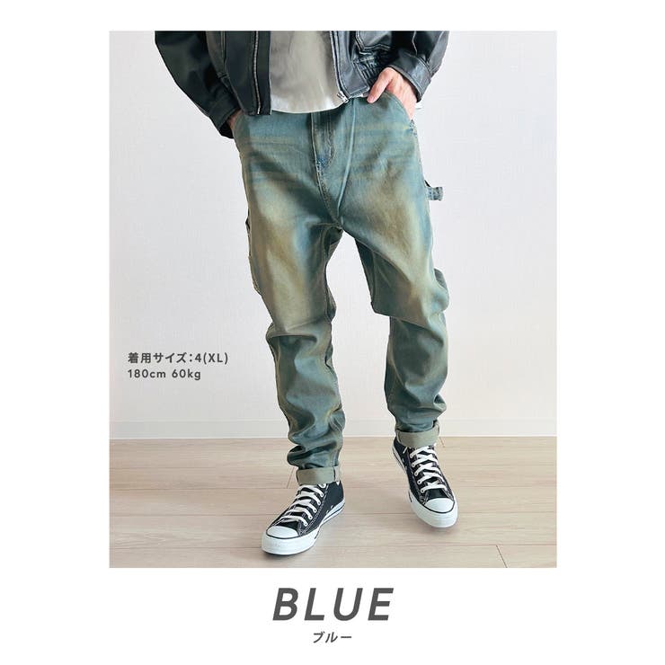 ペインターパンツ デニムパンツ サルエルパンツ[品番：BTJM0000041