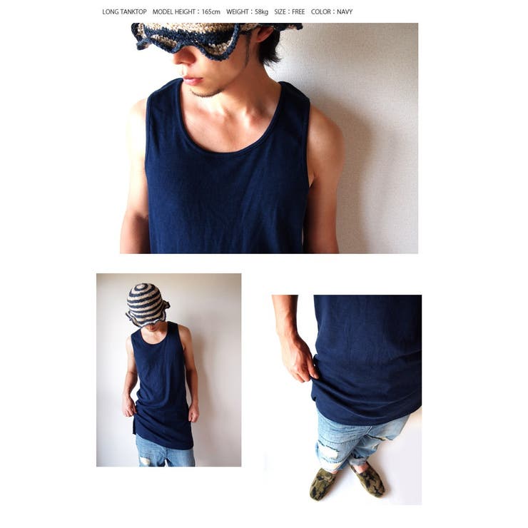 ロングタンクトップ メンズ ビックシルエット テレコ メンズタンクトップ | BEAT JIVE | 詳細画像5 