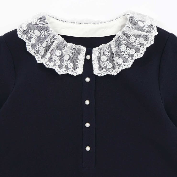 付け襟3wayパールボタンダブルクロスワンピース(100~130cm) | BeBe | 詳細画像16 