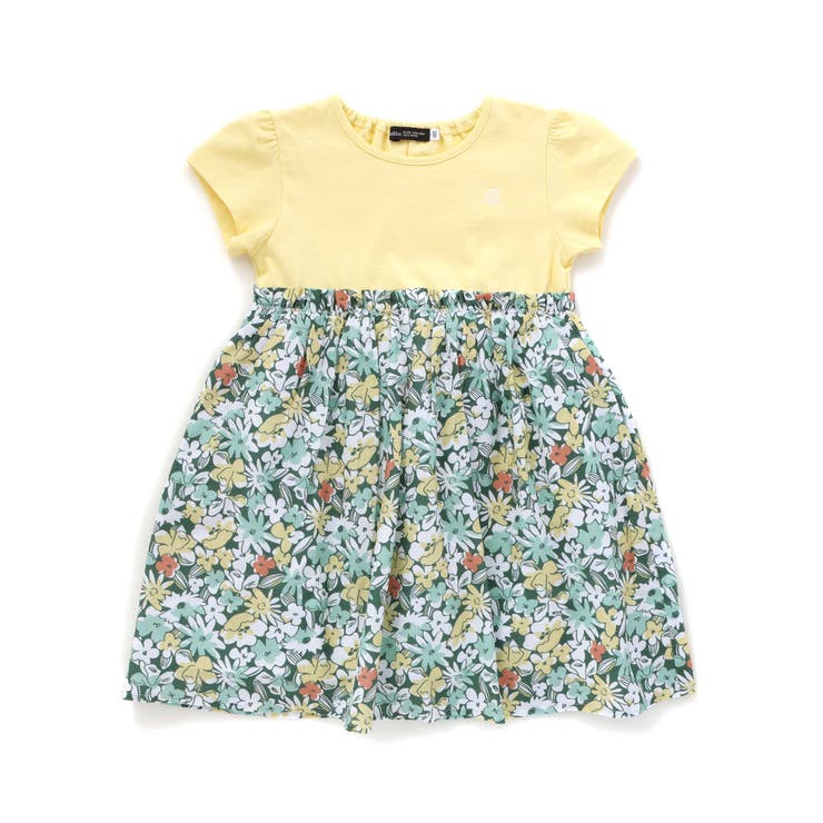 【お揃い】ドビーフラワーガーデンプリント切り替えワンピース(90~150cm) | BeBe | 詳細画像6 