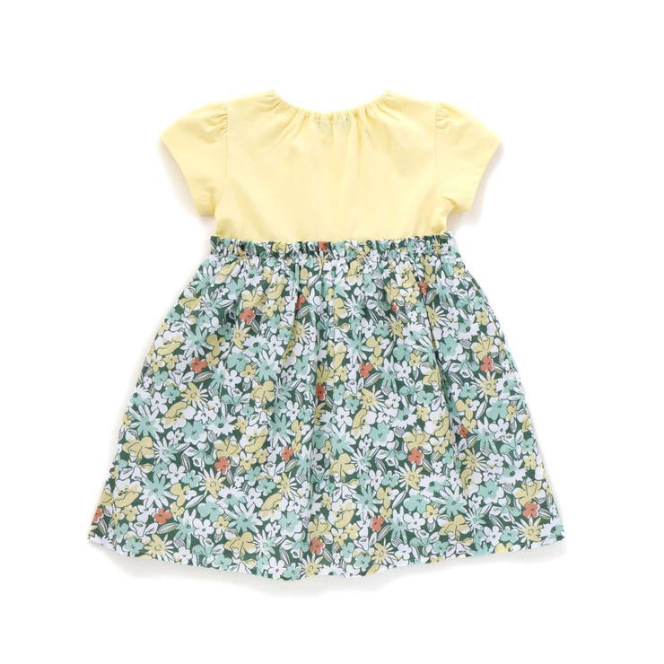 【お揃い】ドビーフラワーガーデンプリント切り替えワンピース(90~150cm) | BeBe | 詳細画像7 