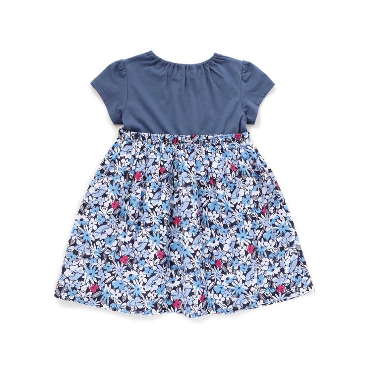 【お揃い】ドビーフラワーガーデンプリント切り替えワンピース(90~150cm) | BeBe | 詳細画像9 