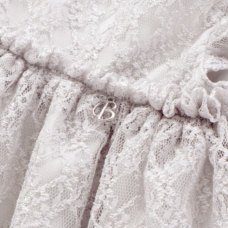 【パニエ付】【日本製】ラッセルレースギャザードレス(100~140cm) | BeBe | 詳細画像11 