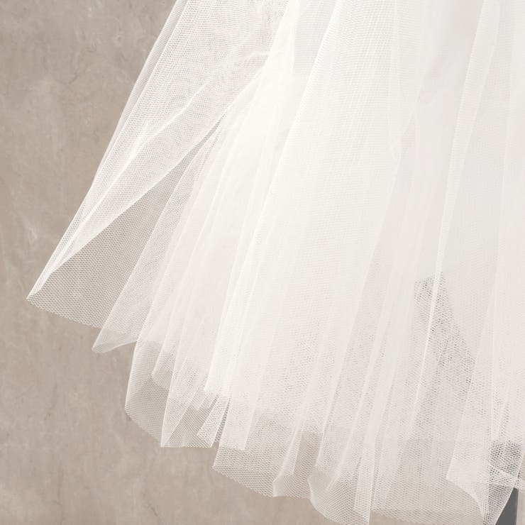 【パニエ付】【日本製】ラッセルレースギャザードレス(100~140cm) | BeBe | 詳細画像14 