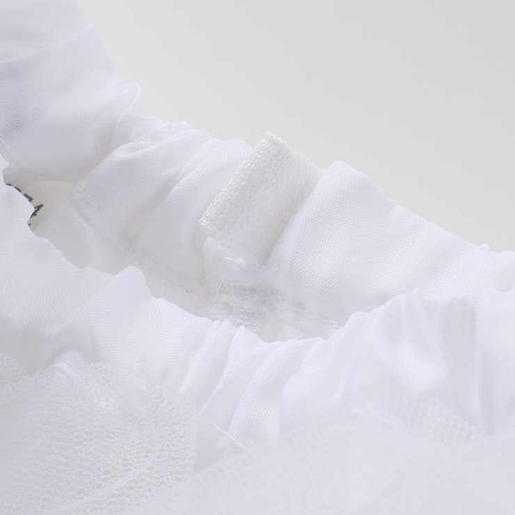 【パニエ付】【日本製】ラッセルレースギャザードレス(100~140cm) | BeBe | 詳細画像15 