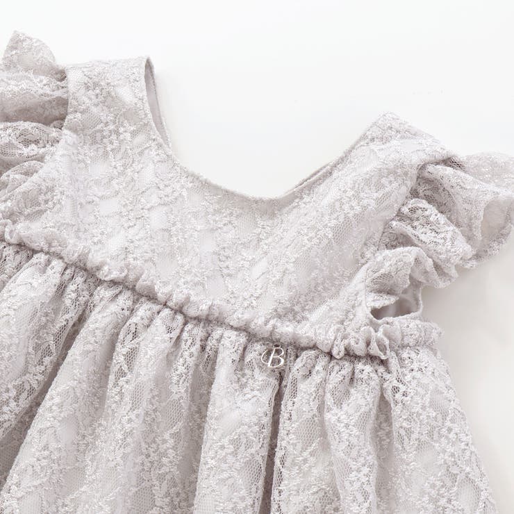 【パニエ付】【日本製】ラッセルレースギャザードレス(100~140cm) | BeBe | 詳細画像16 