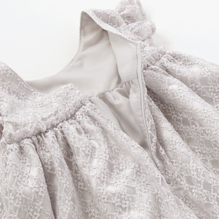 【パニエ付】【日本製】ラッセルレースギャザードレス(100~140cm) | BeBe | 詳細画像18 