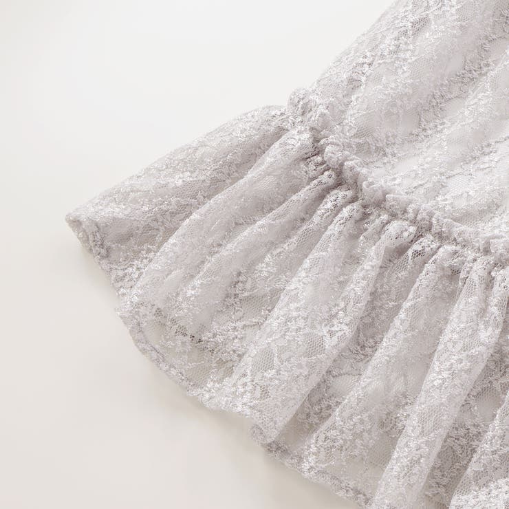 【パニエ付】【日本製】ラッセルレースギャザードレス(100~140cm) | BeBe | 詳細画像19 