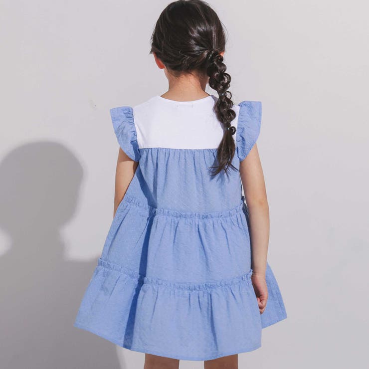 ローンレースティアードフリルワンピース(90~140cm) | BeBe | 詳細画像5 
