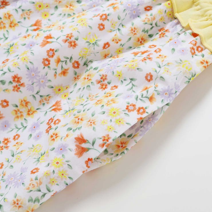 【お揃い】シャンドゥフルールプリントローン天竺切り替えワンピース(80~150c… | BeBe | 詳細画像18 