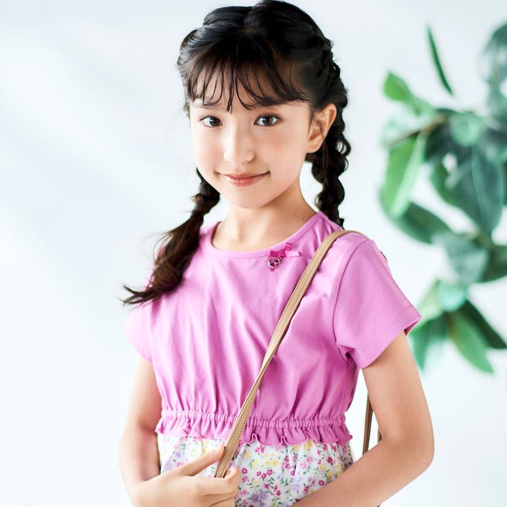 【お揃い】シャンドゥフルールプリントローン天竺切り替えワンピース(80~150c… | BeBe | 詳細画像6 