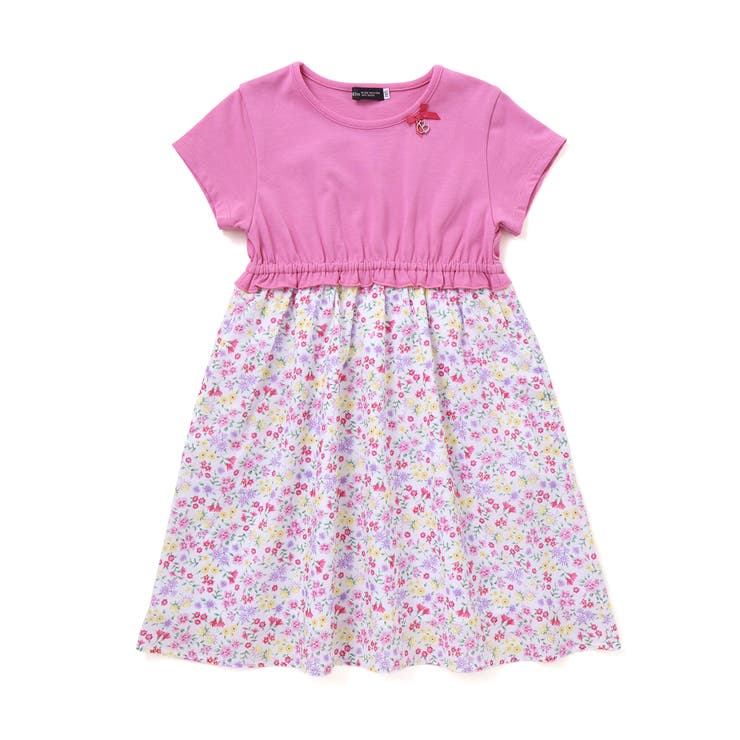 【お揃い】シャンドゥフルールプリントローン天竺切り替えワンピース(80~150c… | BeBe | 詳細画像9 