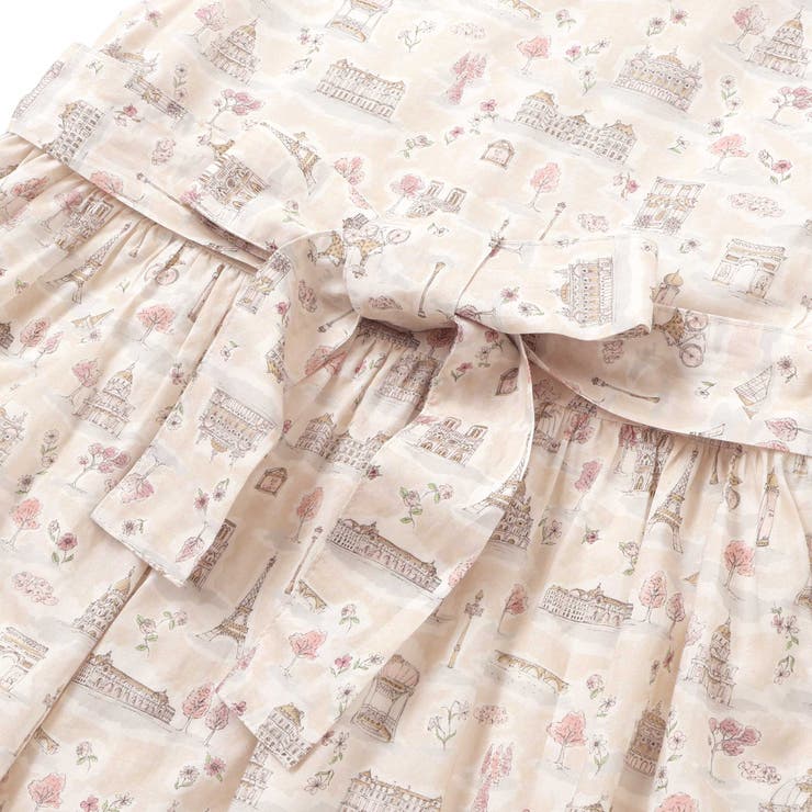 【お揃い】リバティタナローン(PARIS POSTCARD)リボンベルトワンピー… | BeBe | 詳細画像10 