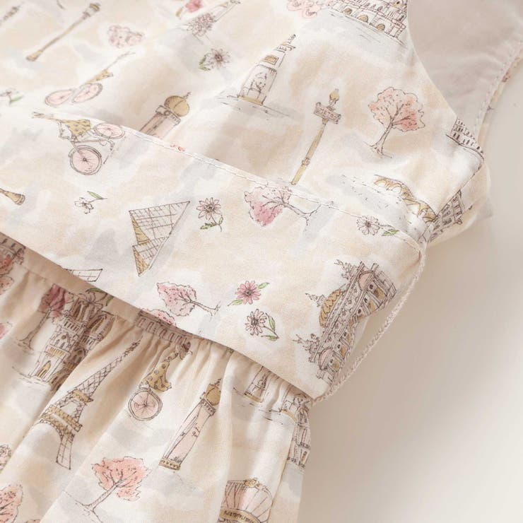 【お揃い】リバティタナローン(PARIS POSTCARD)リボンベルトワンピー… | BeBe | 詳細画像11 