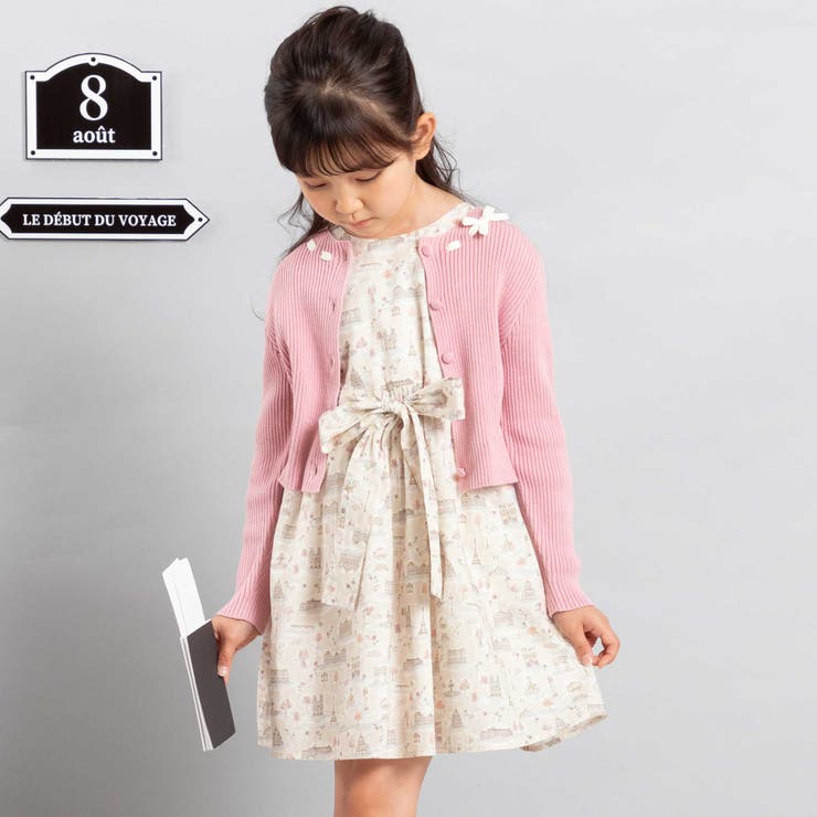 【お揃い】リバティタナローン(PARIS POSTCARD)リボンベルトワンピー… | BeBe | 詳細画像5 