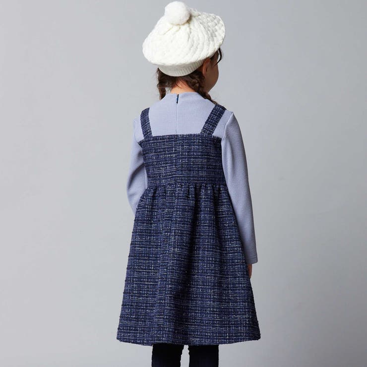 【お揃い】エタンセルラメツイードドッキングワンピース(90~160cm) | BeBe | 詳細画像7 