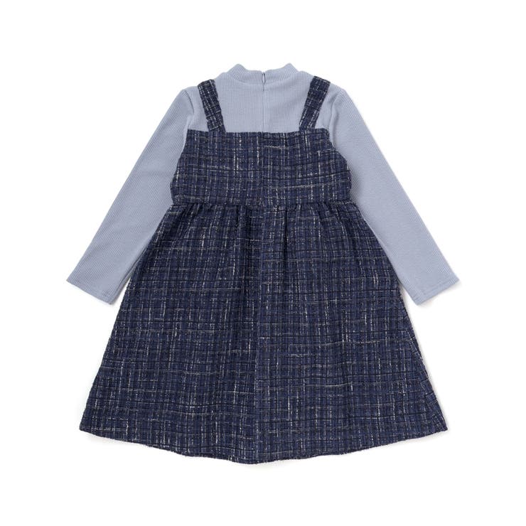 【お揃い】エタンセルラメツイードドッキングワンピース(90~160cm) | BeBe | 詳細画像9 