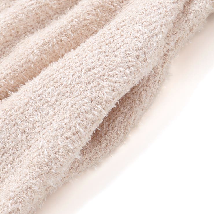 ベロア×ファンシーヤーン切り替えハイネックバルーンワンピース(90~140cm) | BeBe | 詳細画像16 