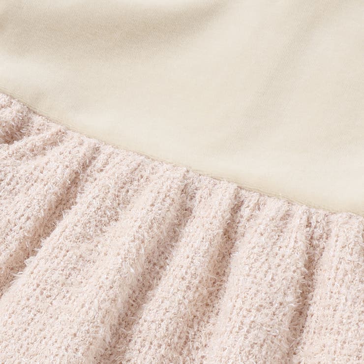 ベロア×ファンシーヤーン切り替えハイネックバルーンワンピース(90~140cm) | BeBe | 詳細画像17 