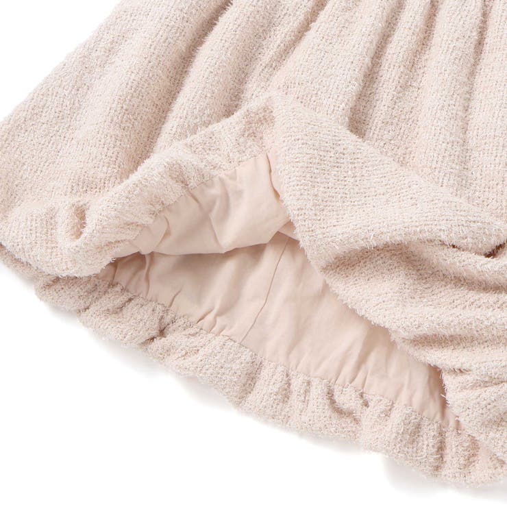 ベロア×ファンシーヤーン切り替えハイネックバルーンワンピース(90~140cm) | BeBe | 詳細画像18 