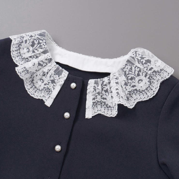 ダブルクロス3way付け襟長袖ギャザーワンピース(110~130cm) | BeBe | 詳細画像12 