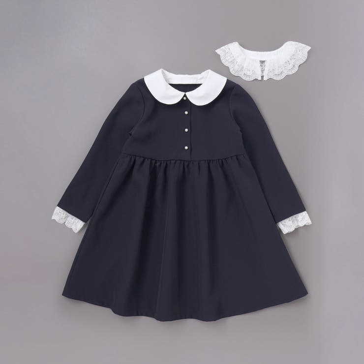 ダブルクロス3way付け襟長袖ギャザーワンピース(110~130cm) | BeBe | 詳細画像7 