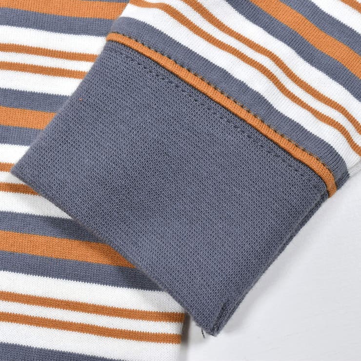 キャンプロゴTシャツ×マルチボーダーTシャツセット(90~150cm) | BeBe | 詳細画像12 