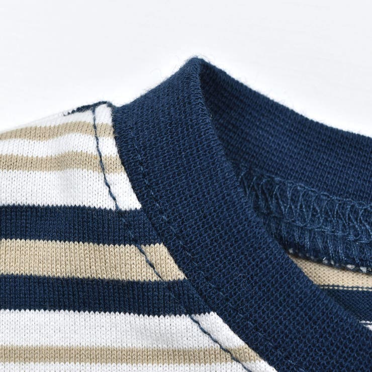 キャンプロゴTシャツ×マルチボーダーTシャツセット(90~150cm) | BeBe | 詳細画像19 