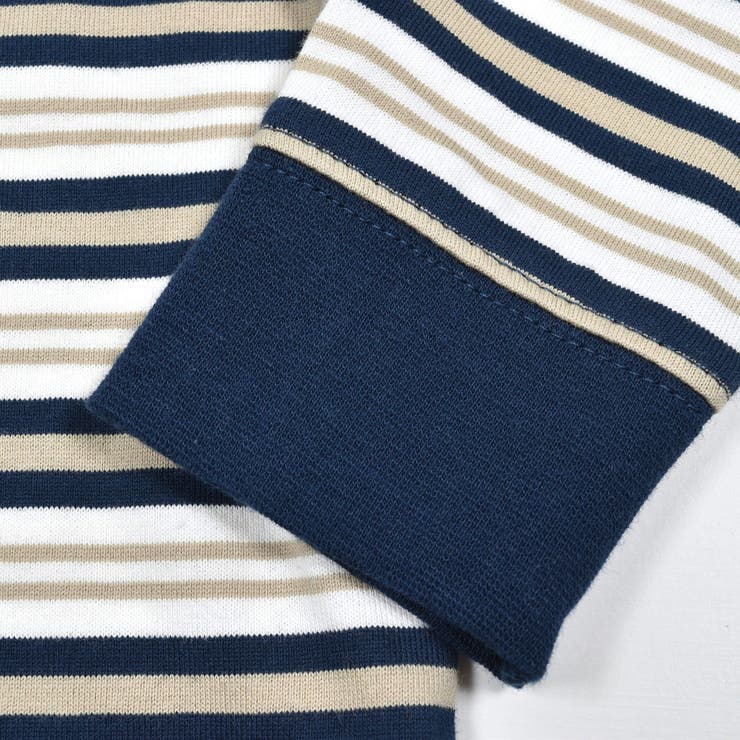 キャンプロゴTシャツ×マルチボーダーTシャツセット(90~150cm) | BeBe | 詳細画像20 