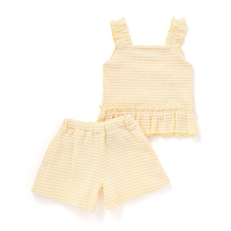 ぽこぽこシャーリングビスチェ+ショートパンツセットアップ(90~140cm) | BeBe | 詳細画像5 