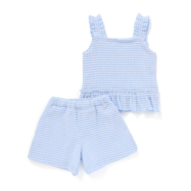 ぽこぽこシャーリングビスチェ+ショートパンツセットアップ(90~140cm) | BeBe | 詳細画像8 