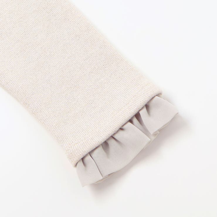 ラメニットフリルトップス+スカート セットアップ(100~140cm) | BeBe | 詳細画像9 