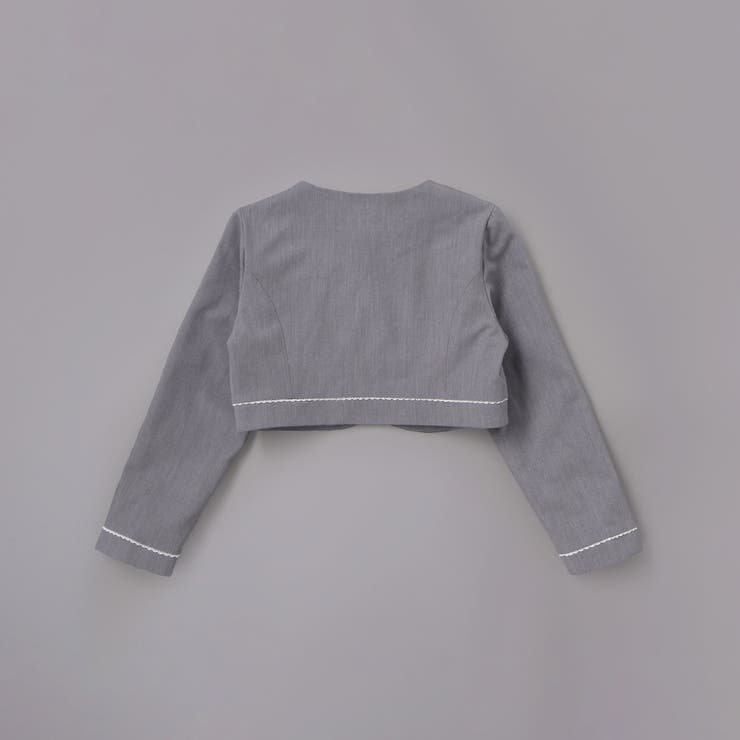 ボレロ+リボンタイ付きチェックワンピースセット(110~130cm) | BeBe | 詳細画像10 