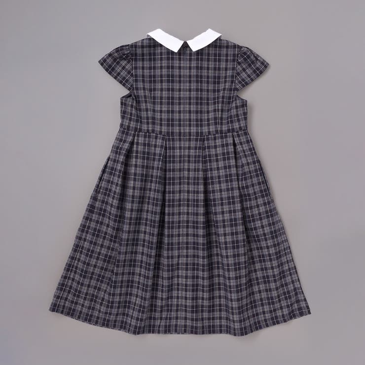 ボレロ+リボンタイ付きチェックワンピースセット(110~130cm) | BeBe | 詳細画像12 