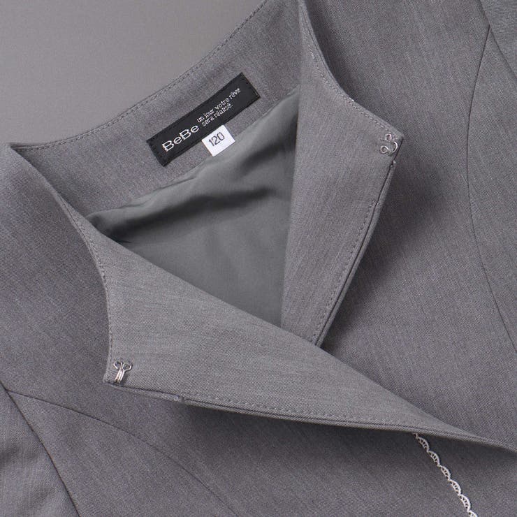 ボレロ+リボンタイ付きチェックワンピースセット(110~130cm) | BeBe | 詳細画像21 