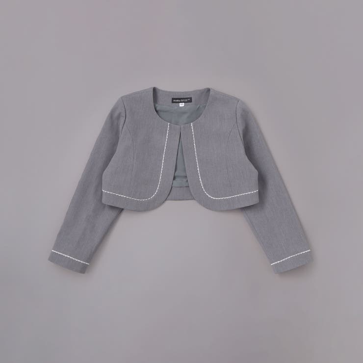 ボレロ+リボンタイ付きチェックワンピースセット(110~130cm) | BeBe | 詳細画像9 