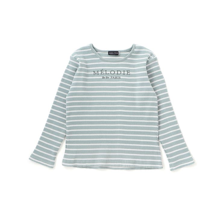 ラメジョーゼットシャーリングキャミ+リブボーダー長袖Tシャツセット(90~160… | BeBe | 詳細画像7 