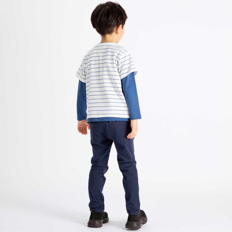 ボーダー半袖Tシャツ+長袖Tシャツセット(90~160cm) | BeBe | 詳細画像3 