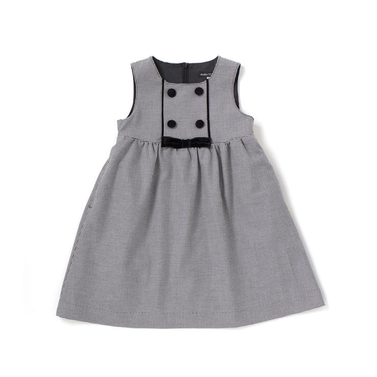 ブラック系 | コスミカルウォームエクセレントくるみボタンジャンパースカート | BeBe