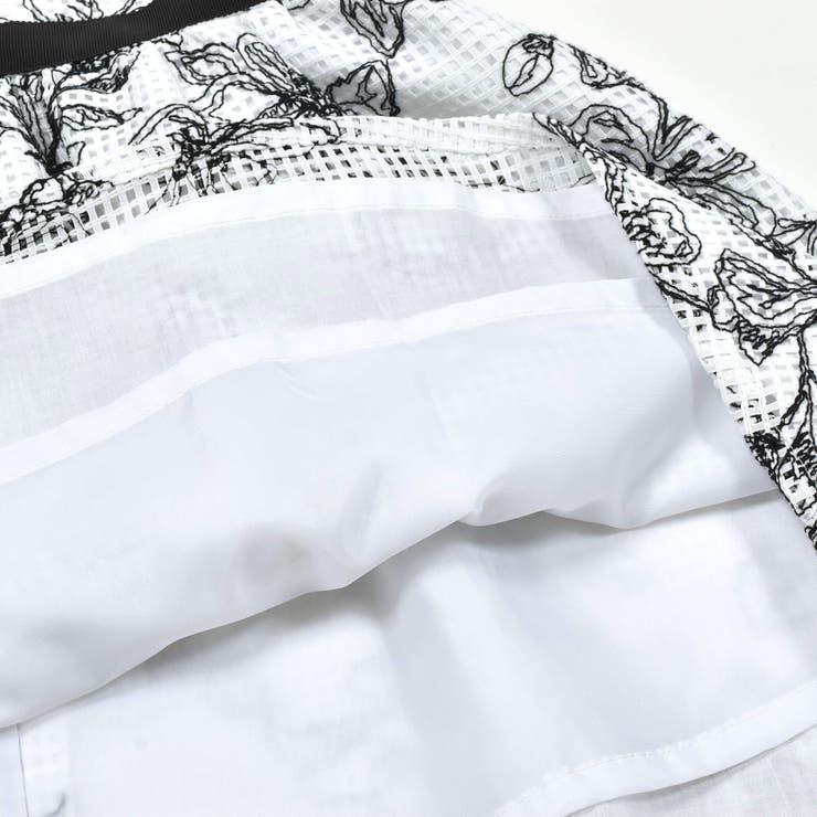 【日本製】ラッセルレースモノトーン花柄ドレス(90~150cm) | BeBe | 詳細画像12 