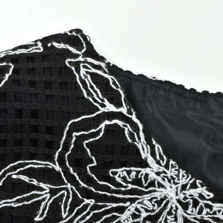 【日本製】ラッセルレースモノトーン花柄ドレス(90~150cm) | BeBe | 詳細画像16 