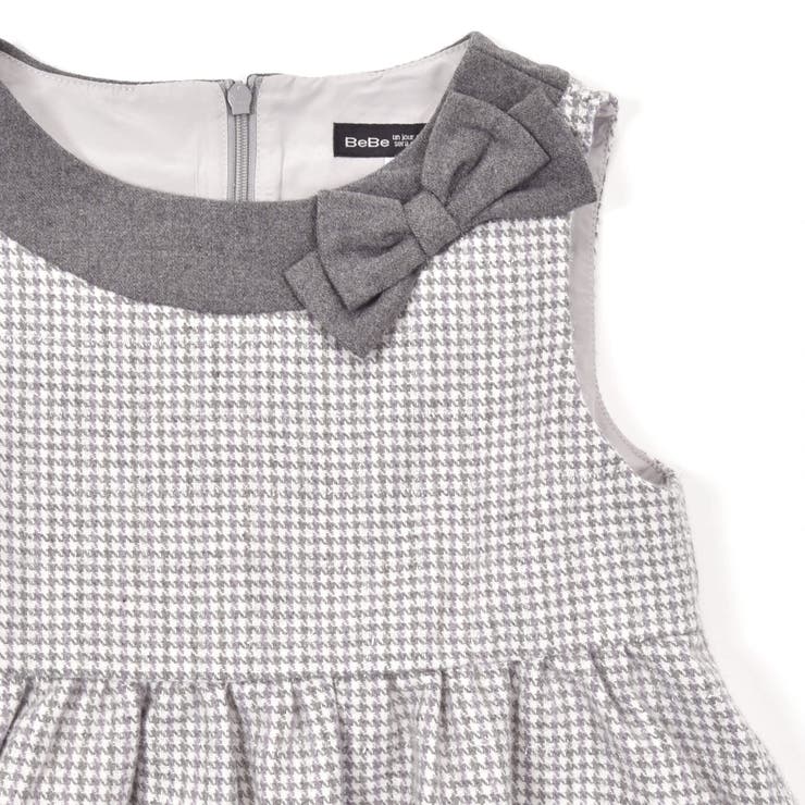 【お揃い】ラメ千鳥格子ジャンパースカート(90~150cm) | BeBe | 詳細画像12 