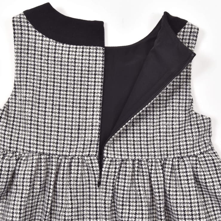 【お揃い】ラメ千鳥格子ジャンパースカート(90~150cm) | BeBe | 詳細画像9 