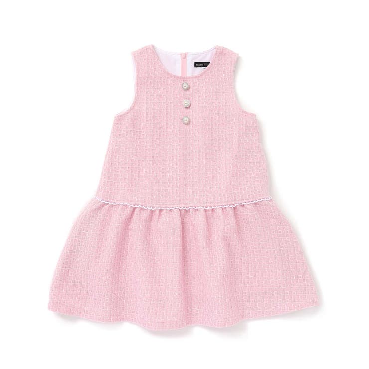 【お揃い】ブロッサムラメツイードローウエスト切替ジャンパースカート(100~15… | BeBe | 詳細画像8 