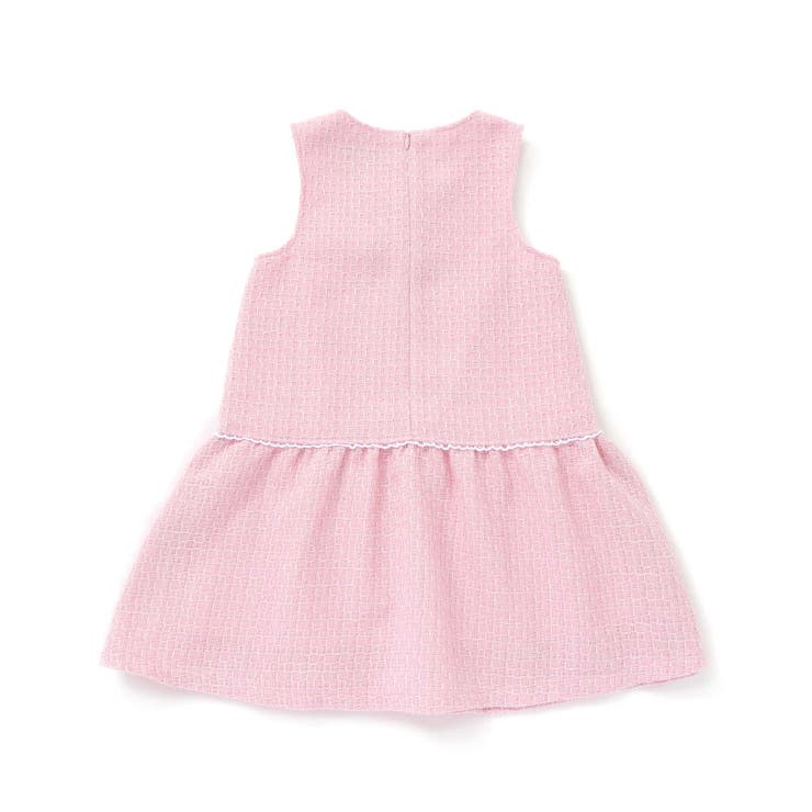 【お揃い】ブロッサムラメツイードローウエスト切替ジャンパースカート(100~15… | BeBe | 詳細画像9 