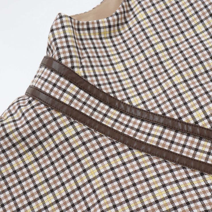 【お揃い】TRチェックパイピングベルトジャンパースカート(100~150cm) | BeBe | 詳細画像12 