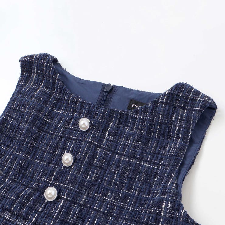 エタンセルラメツイードプリーツジャンパースカート | BeBe | 詳細画像10 